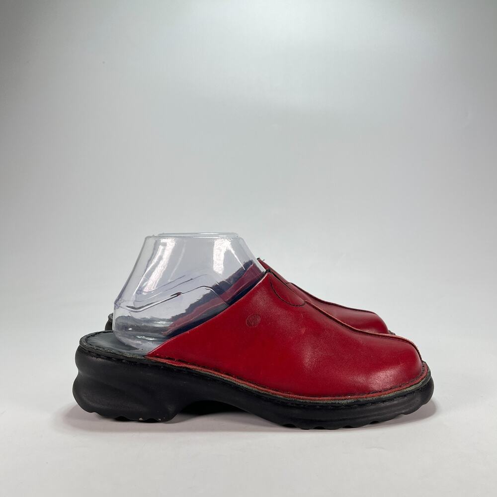 Josef Seibel Catalonia 48 Red Black Slip On Shoes Clogs Women's 8.5 US 39 EU